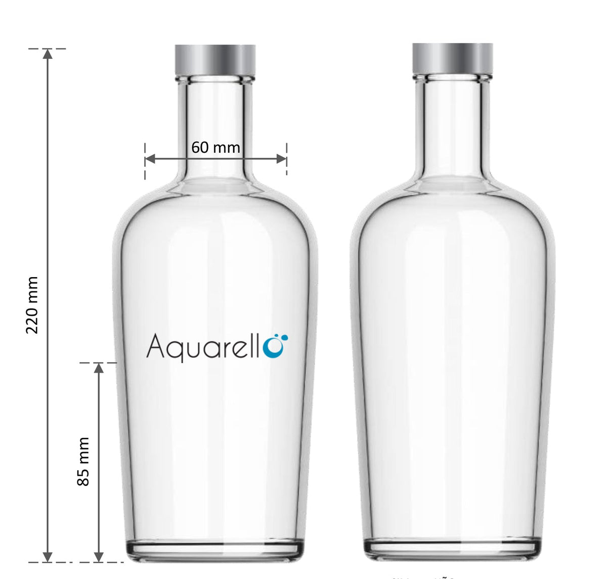 Glasflasche 75cl - Aquarello Glasflasche MODEL1 C