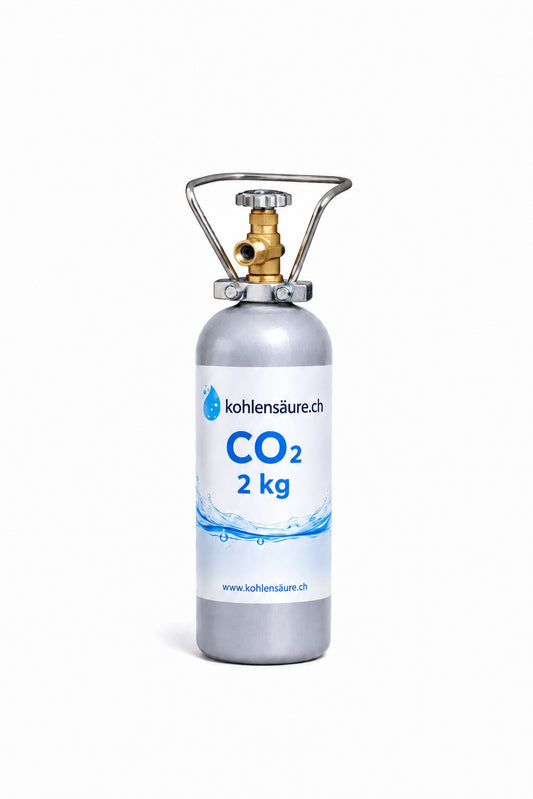 CO2 Gasflasche 2kg Nachfüllung – Kohlensäure für Wassersprudler